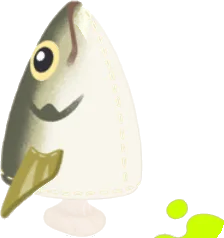 アジの着ぐるみヘッドの画像