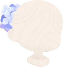 雨の日の紫陽花アクセの画像