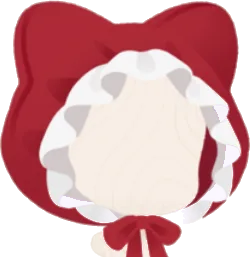 赤いフリルフードの画像