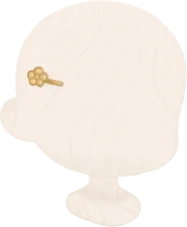ゴールドのお花のヘアピンの画像