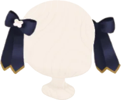 黒リボンの髪飾りの画像