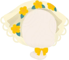 黄色い花のバブーシュカの画像