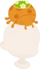 テントウムシのコルクプランターの画像