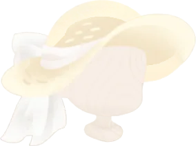 シフォンリボン付きストローバットの画像