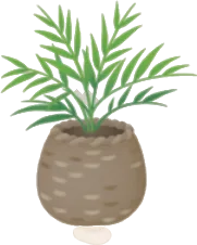 ラタン編みのプランターの画像