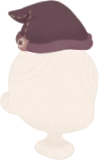 素朴なステッチの帽子の画像