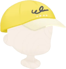 ロゴ入りイエローキャップの画像