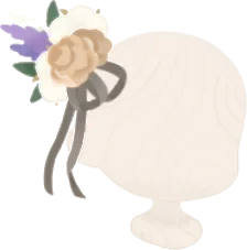 ドライフラワーの髪飾りの画像