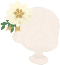 ポインセチアの花飾りの画像