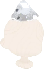 頭に積もった灰の画像