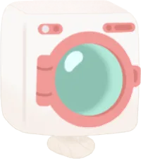 キュートな洗濯機ヘッドの画像