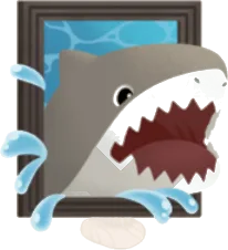 サメのアートヘッドの画像