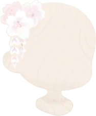 白桜の髪飾りの画像