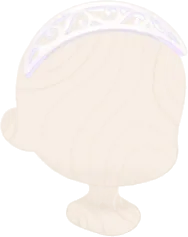 繊細なホワイトカチューシャの画像