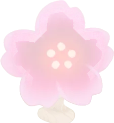 淡く光る桜ヘッドの画像
