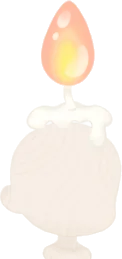 蝋でできた炎カチューシャの画像
