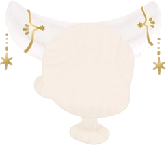 金利繍の月装飾・白の画像