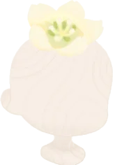 こぼれたビワの花の画像
