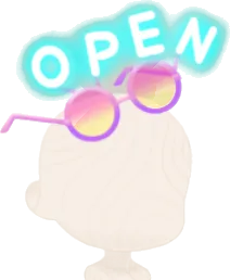 OPENのサインメガネの画像