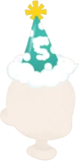 大きな5周年記念パーティーハットの画像