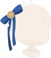 金ボタンのマリンなリボンの画像
