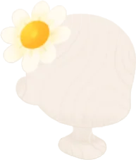 カモミールの髪飾りの画像
