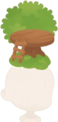 頭のせミニツリーハウスの画像