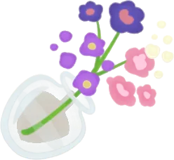 知恵の花の花瓶の画像