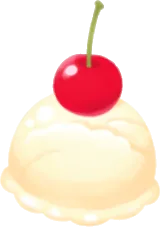 バニラアイスの食品サンプルの画像