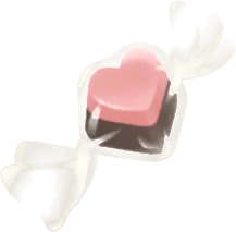 お土産のハートチョコの画像