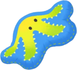 パナナピールのクッション・黄緑の画像