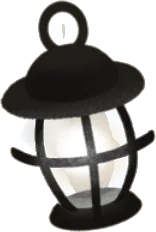 白く光るゴーストランタンの画像