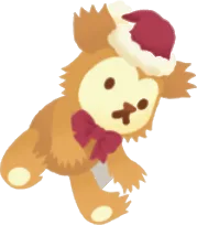 手持ちサンタ幅のクマのぬいぐるみの画像