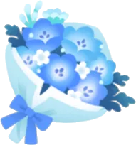 ネモフィラの花束の画像
