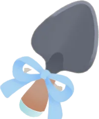 水色リボンのスコップの画像