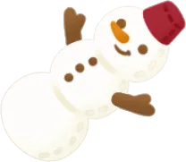 雪だるまのぬいぐるみの画像