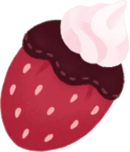 チョコ漬け苺のぬいぐるみの画像