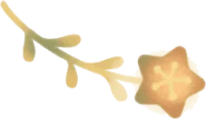 やさしく光る星ランプの草の画像