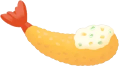 立派なエビフライの画像