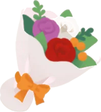 クランクアップの花束の画像