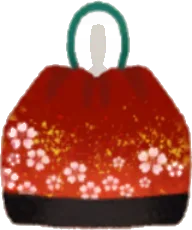 桜柄の巾着の画像