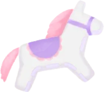 木馬のぬいぐるみの画像