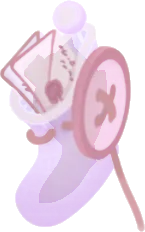 サンタさんへの手紙が入った靴下の画像