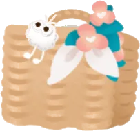 旅のバスケットトランクの画像