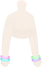 光るブレスレットの画像