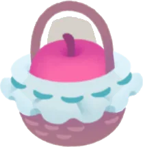 すっぽりリンゴのカゴの画像
