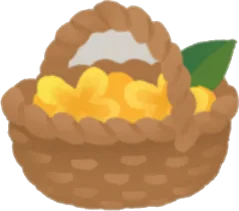 金木犀の花を集めるかごの画像