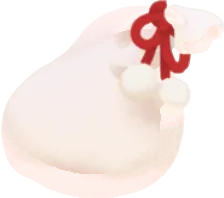 重たく下げたプレゼント袋の画像