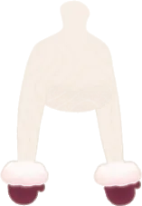 ふわふわファー付き手袋の画像