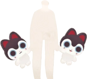 パンとケンの手つなぎぬいぐるみの画像